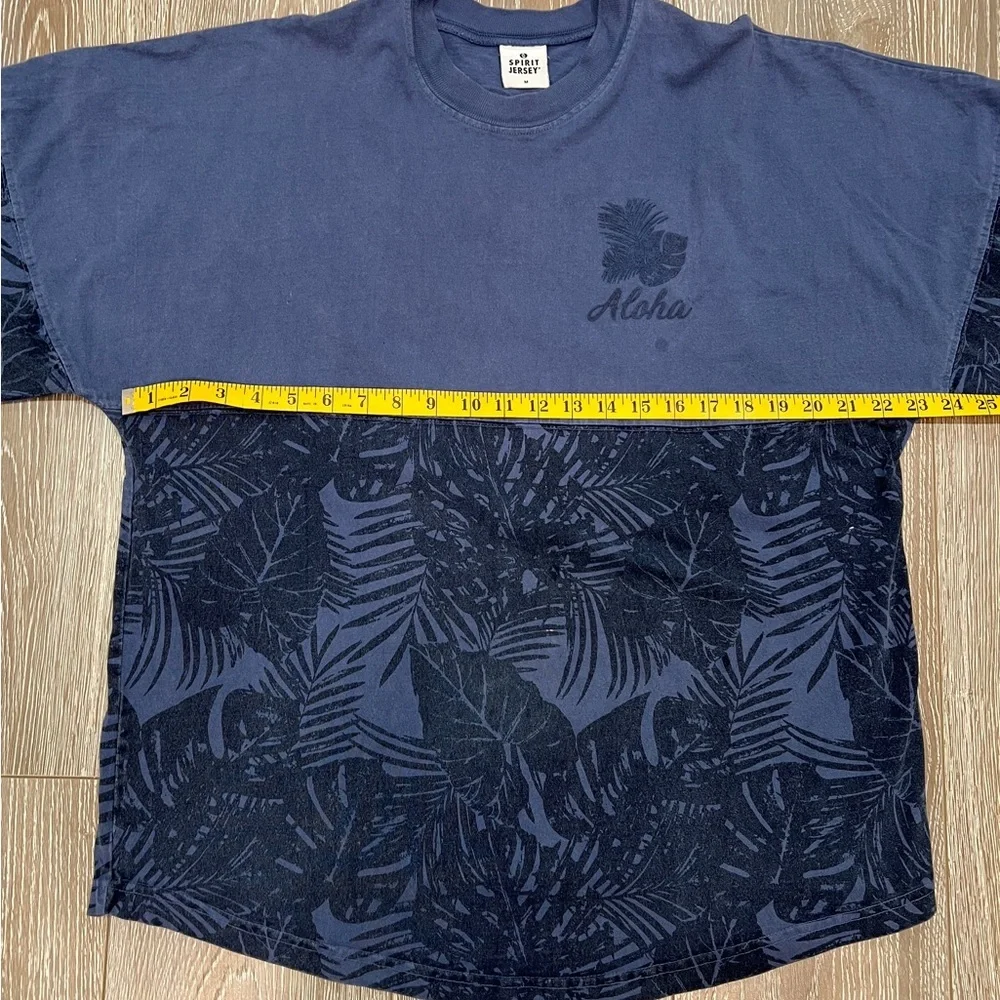 Spirit Jersey Aloha Navy Crew Neck Heavy Cotton Tshirt (lightweight sweats) sz M